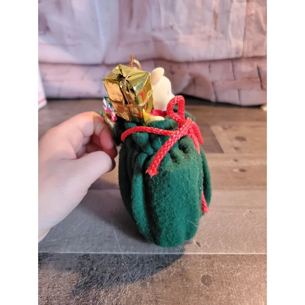 Teddy bear present Santa sack decor‎ figure xmas
